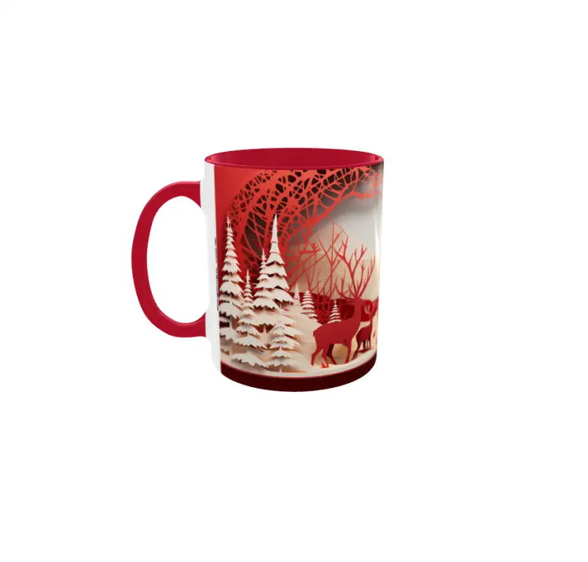 Iarna decor, cana din ceramica, 330ml, model cgs1790